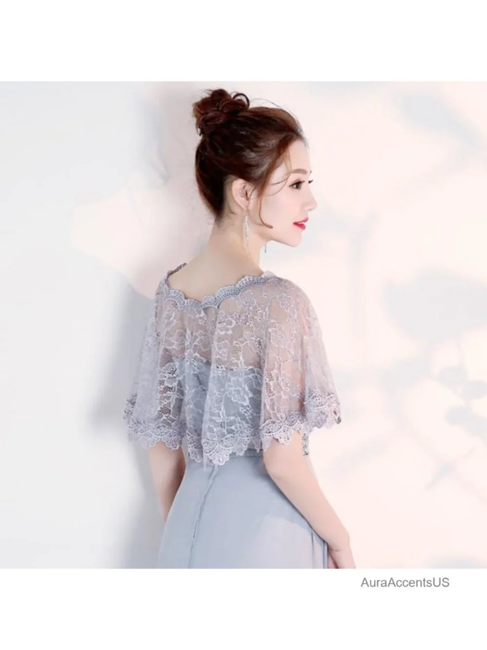 Lace Bridal Shawl Wrap Bolero Cape Evening Shoulder Cover Shrug
